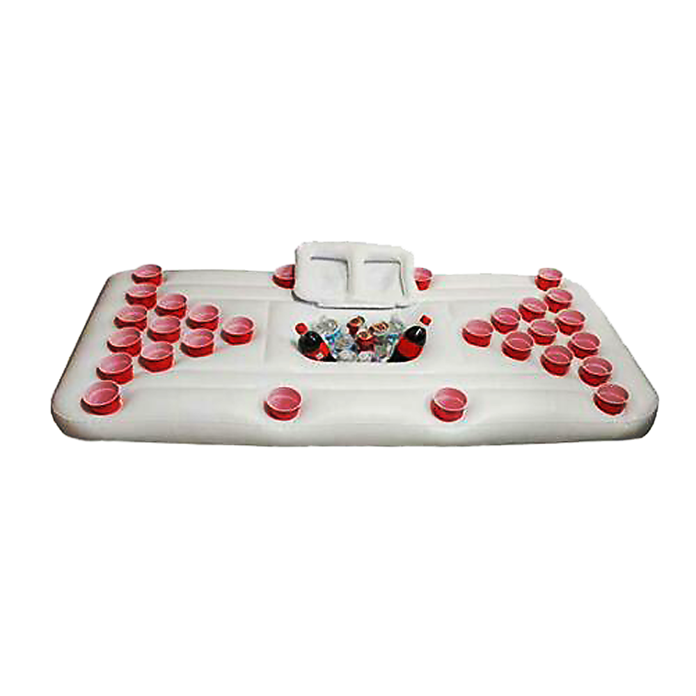 V63-837011-37674-00 Big PVC Inflatable Beer Pong Raft Floating Pool Party Pong Game Table Lounge Toy - Image 1