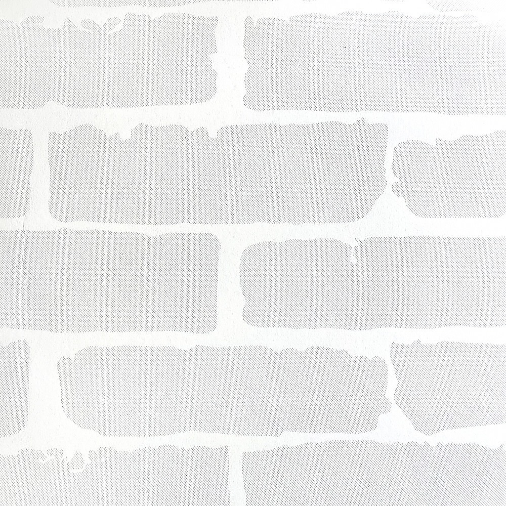 V63-838681-49487-00 White Brick Wallpaper Vinyl Vintage - Image 1