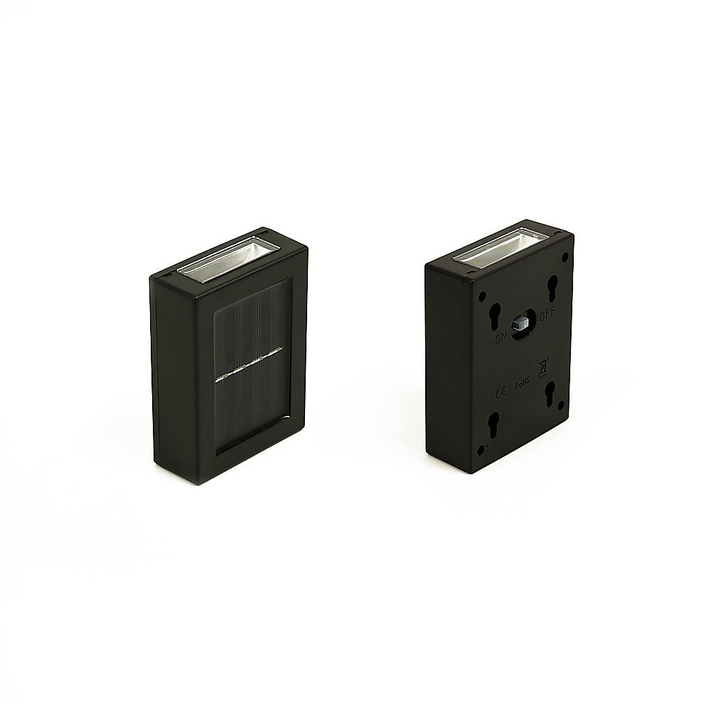 V63-838741-49492-00 2pc Outdoor Solar LED Deck Lights Garden Patio Pathway Stairs Warm White - Image 1