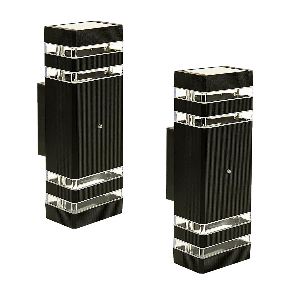 V63-838751-202503281850-00 Modern 12" LED Up Down Wall Light dual Lamp Fixtures Outdoor Dusk to Dawn Sensor - Image 1