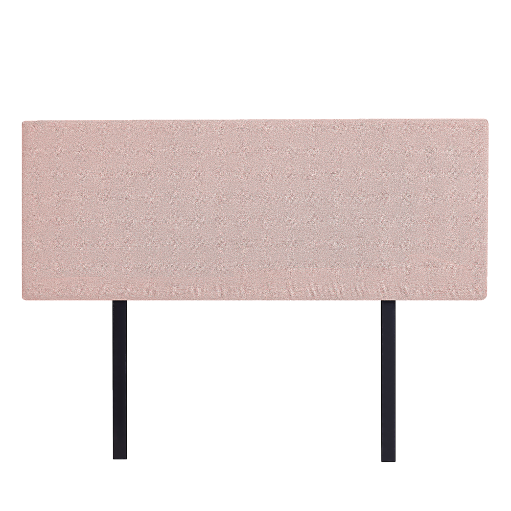 V63-839461-638436d3877ea.1000x1000-00 Linen Fabric Double Bed Deluxe Headboard Bedhead - Pale Pink - Image 1