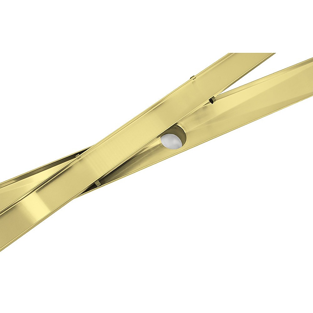 V63-844741-143388-00 900mm Tile Insert Bathroom Shower Brushed Brass Grate Drain w/ Centre outlet Floor Waste - Image 1