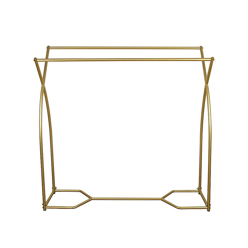 V63-920631-205288-00 Commercial Clothing Garment Rack Retail Shop in Gold - Image 1