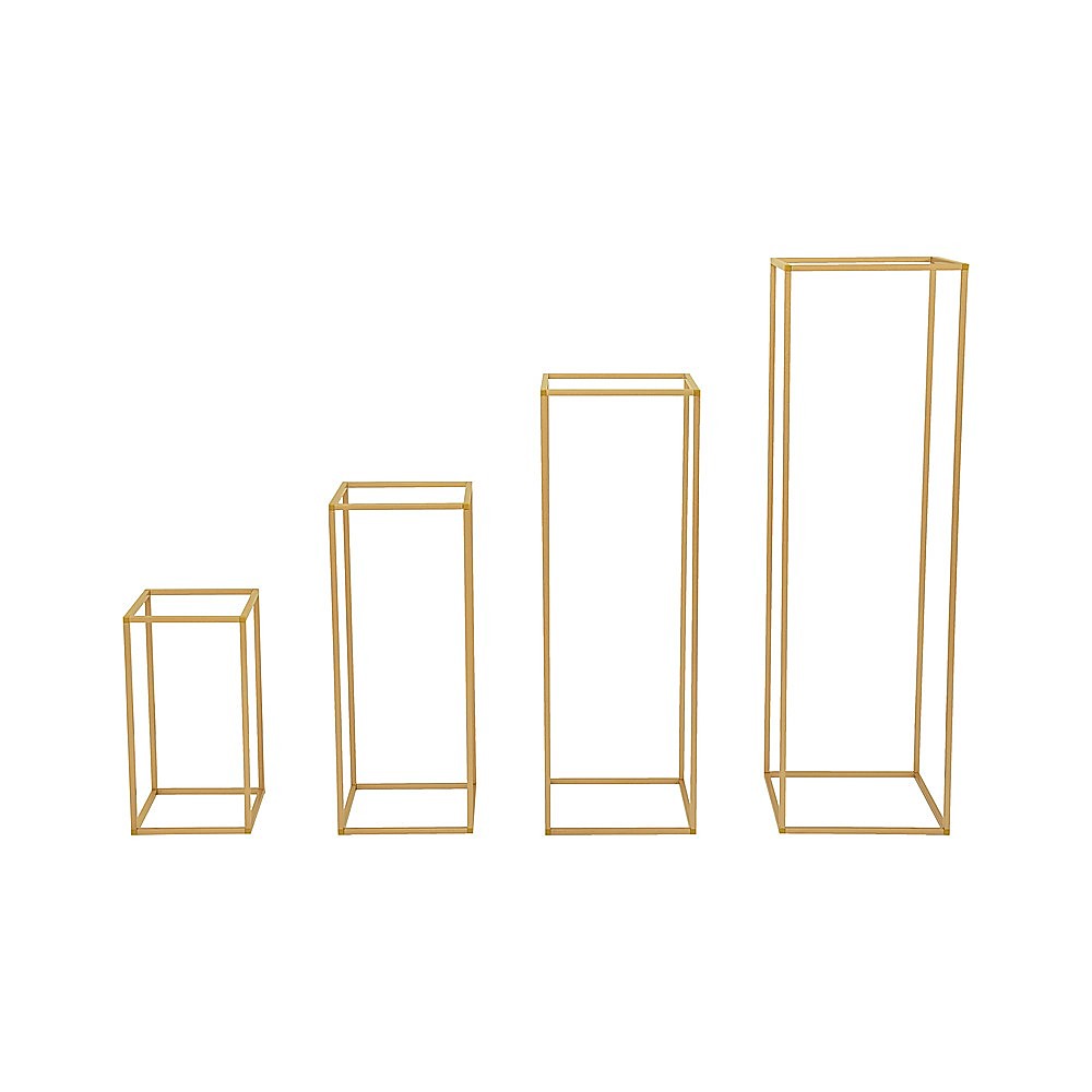 V63-920771-205889-00 Gold Metal Flower Stand - Image 1