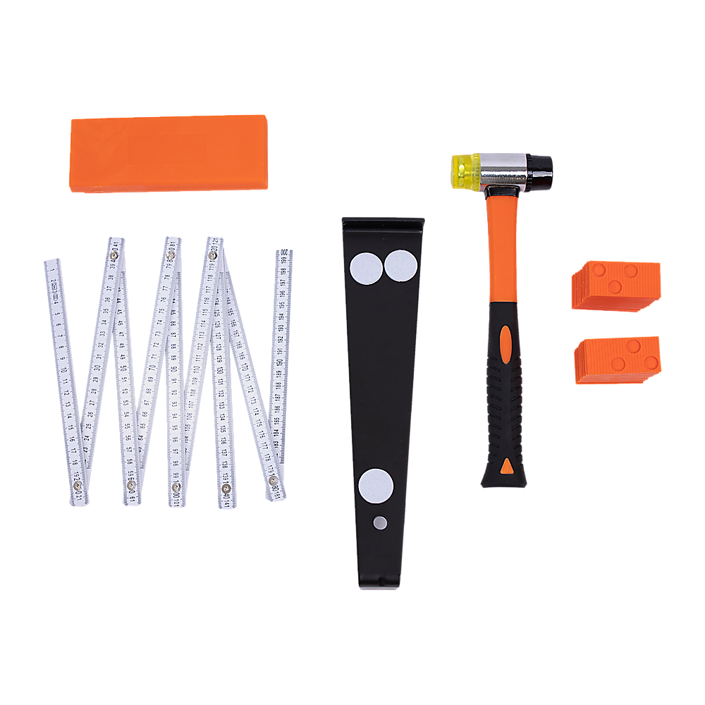 V63-932081-202504221042-00 48Pc Laminate Wood Flooring Installation Kit Tapping Block Rubber Mallet - Image 1