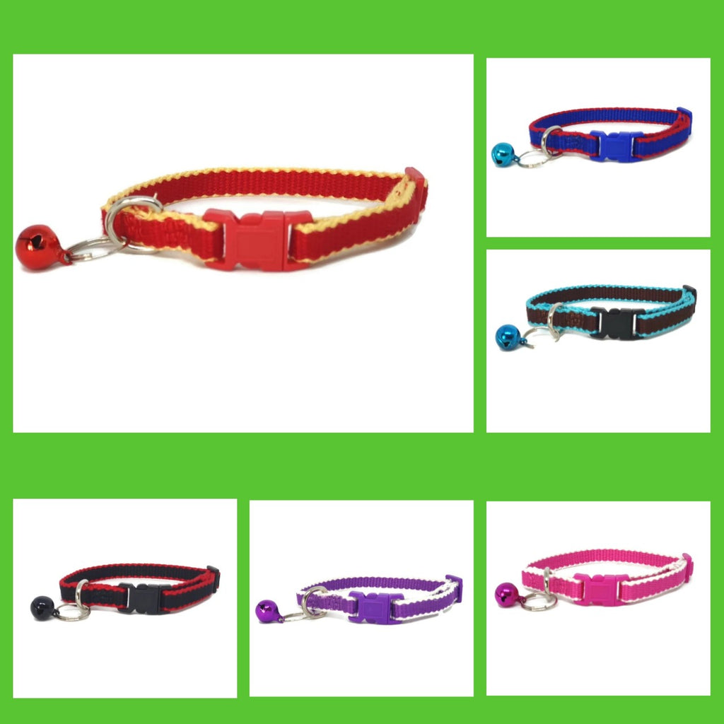 V631-MDPCOLCATRED-185989-00 100% Pure Bamboo Fibre Cat Collar Plastic Buckle Red - Moondidley Pets - Image 1