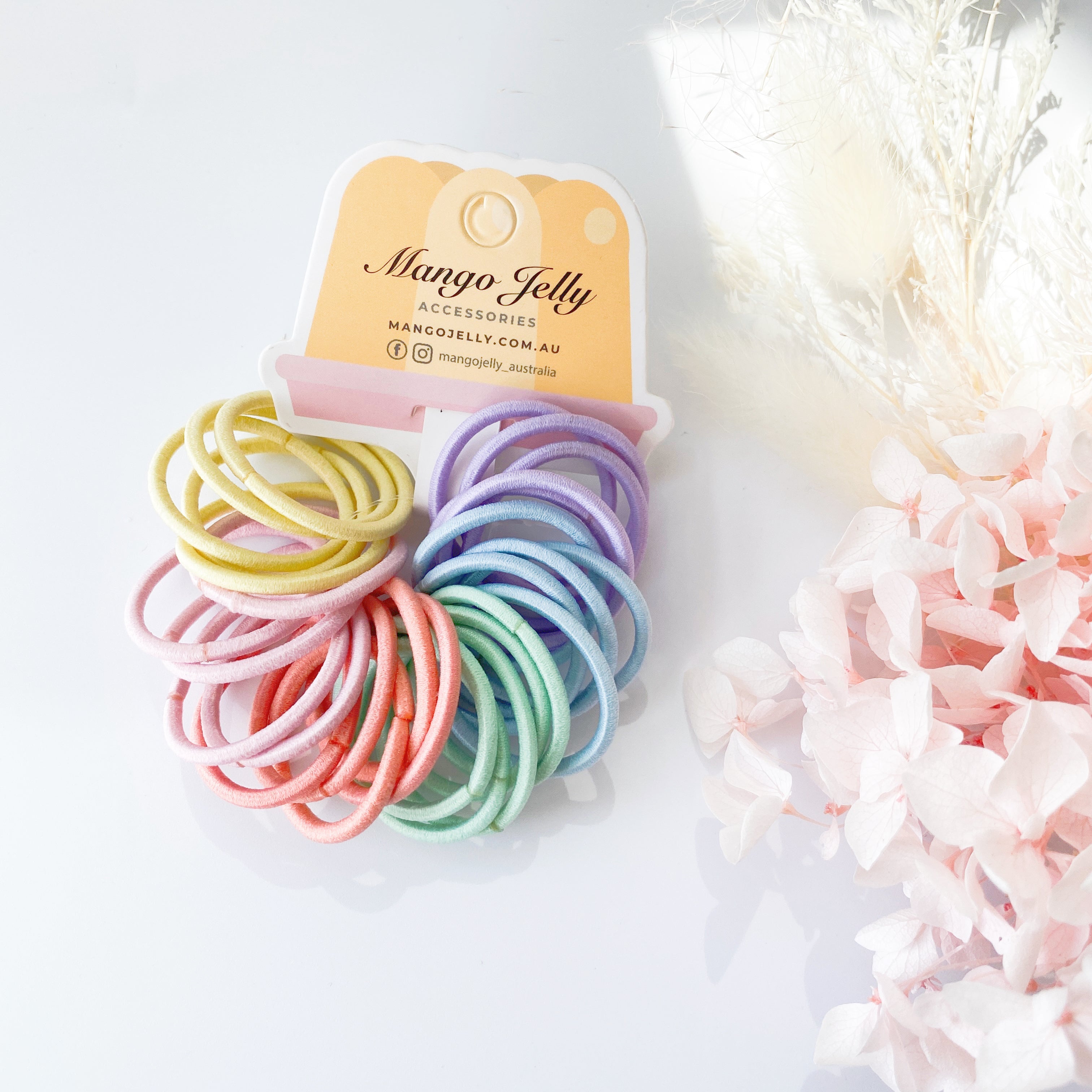 V659-HT-3CM-30P-CLASSIC-CANDY-1-M-161030-00 MANGO JELLY Kids Hair Ties (3cm) - Classic Candy - One Pack - Image 1