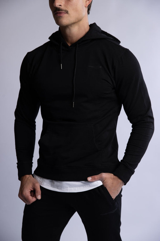 V697-SLIM-FIT-TERRY-HOODIE-BLACK-SMALL-218155-00 HARD HITTERS SLIM FIT TERRY HOODIE BLACK SMALL - Image 1