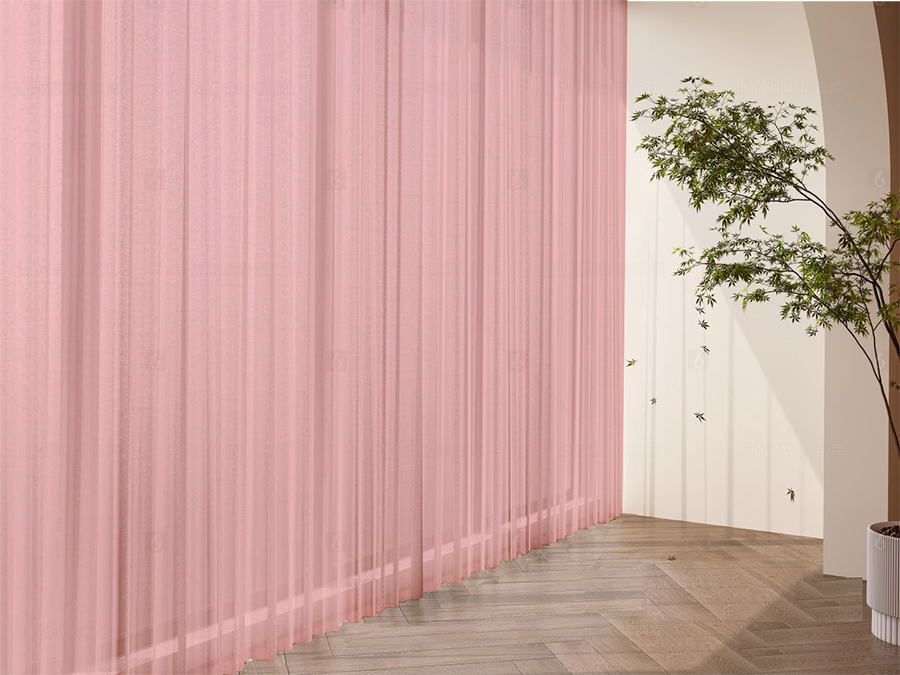 V702-CNA5-2-4PINK-215842-00 2 Sheer Voile Curtains 544cm wide 230cm drop+30 Hooks Pinch Pleat New Pink - Image 1