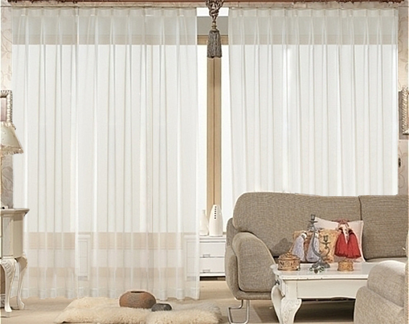 V702-CNA5-4-202505080936-00 2 Long drop Sheer Voile Curtains 580cm wide 270cm long+30 Hooks Pinch Pleat New - Image 1