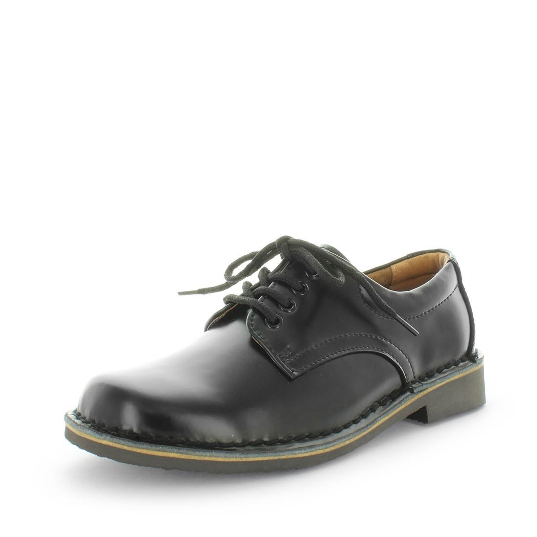 V717-9333333074129-192142-00 WILDE SCHOOL Girl's JEZRA-Snr School Black Off Shine Shoe 6US - Image 1