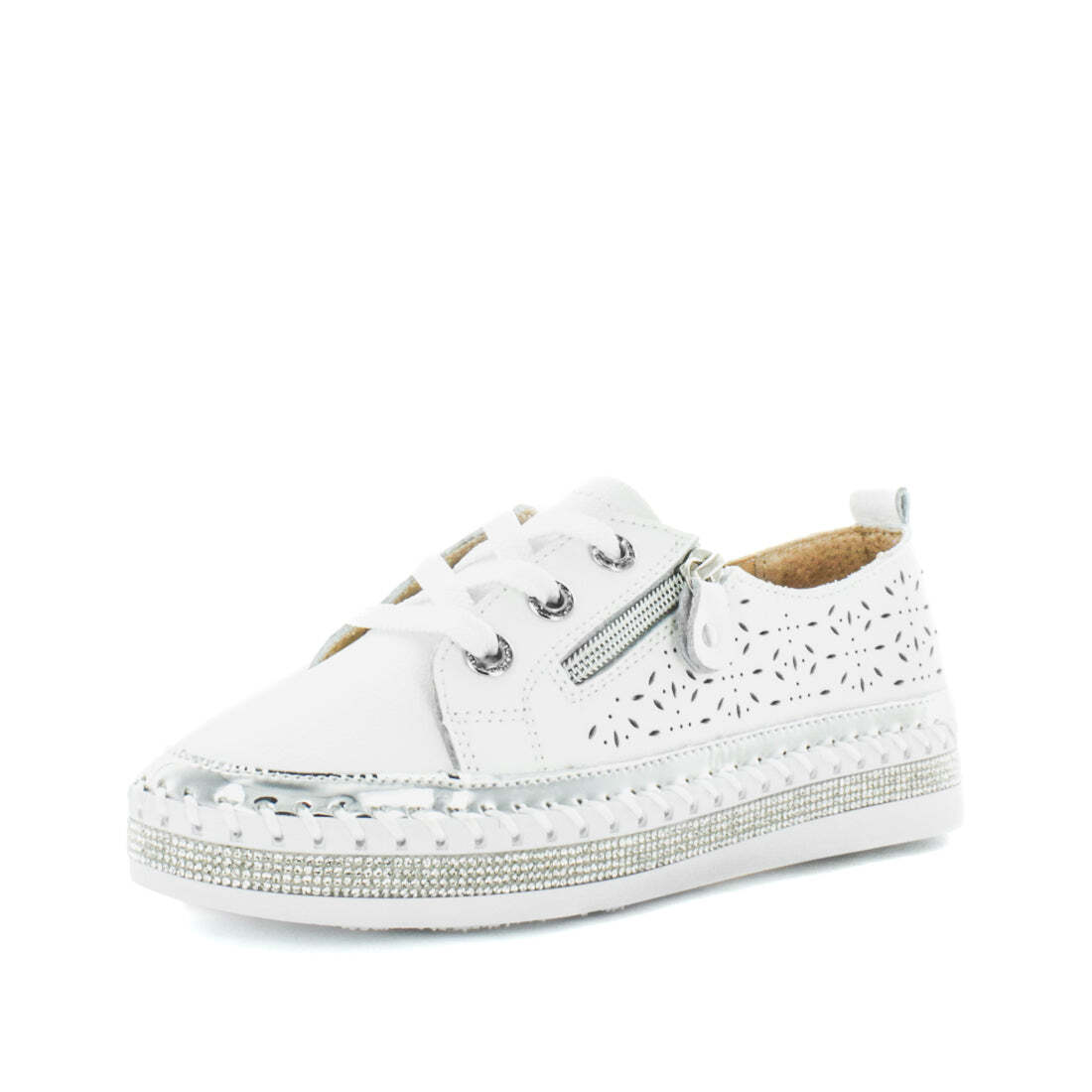 V717-JBCHELSY-WHITE-36-188234-00 JUST BEE Women's CHELSY Sneakers White 36EU - Image 1