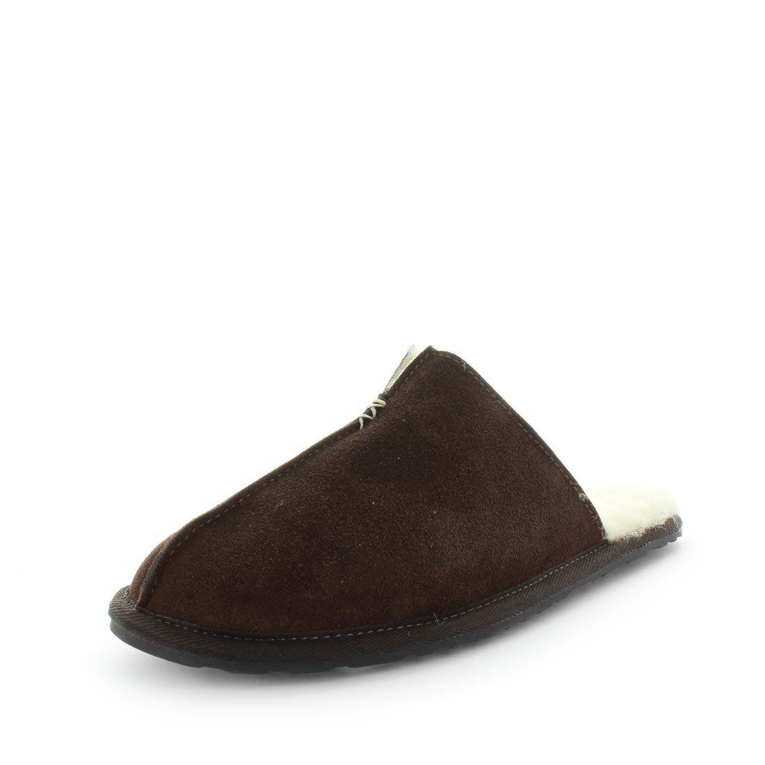 V717-JBCUFFS-CHOCOLATE-9-188801-00 JUST BEE Men's CUFFS Slippers Chocolate 9UK - Image 1