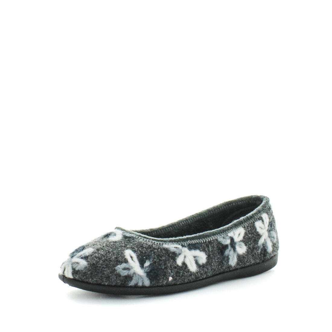 V717-PESPERA-DARKGREYEMB-9-186808-00 Panda PESPERA Slippers Uggs Dark Grey Embroidery Shoe 9 - Image 1