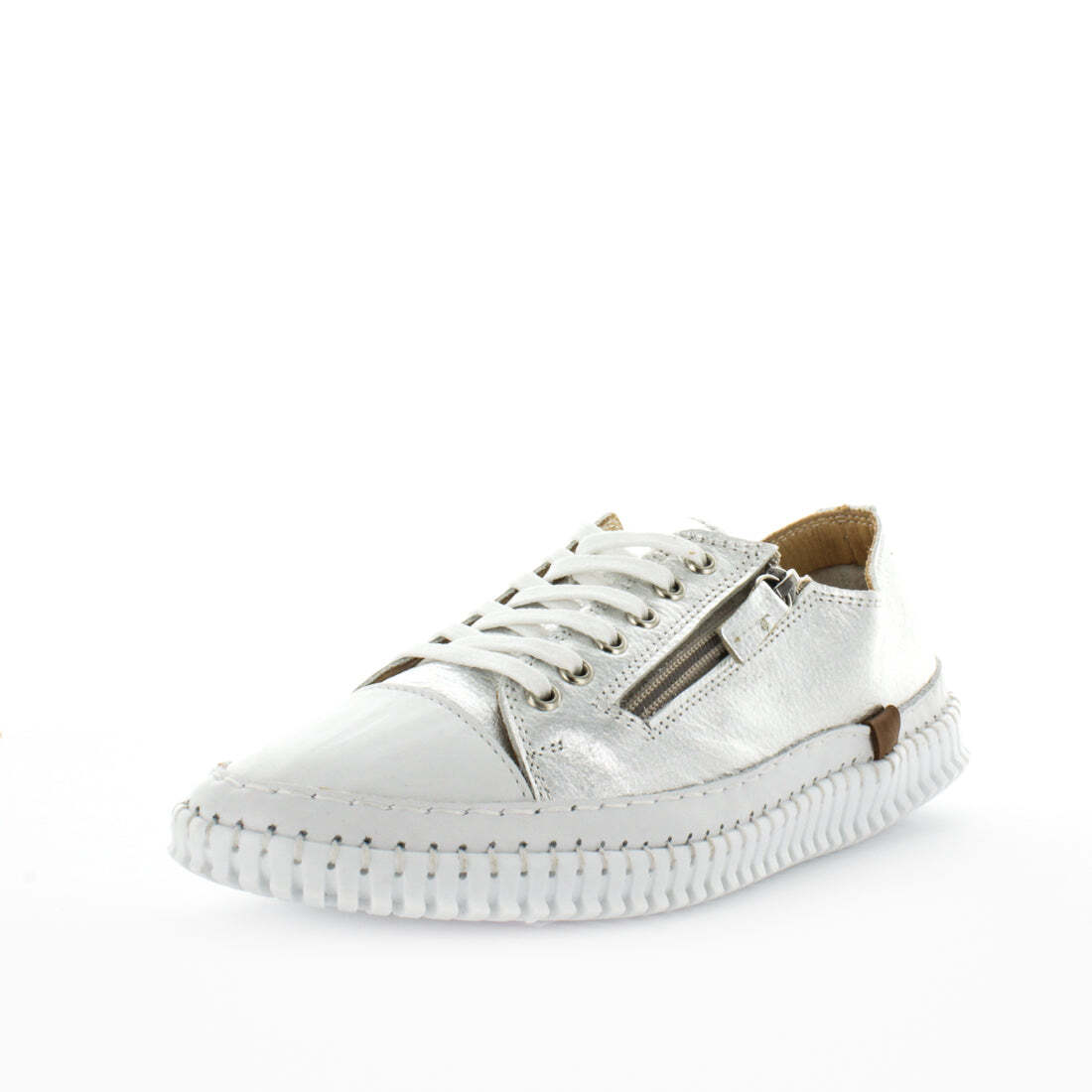 V717-STBANNAH-SILVER-37-193438-00 SOFT TREAD ALLINO Women's BANNAH Sneakers Silver Shoe 37EU - Image 1