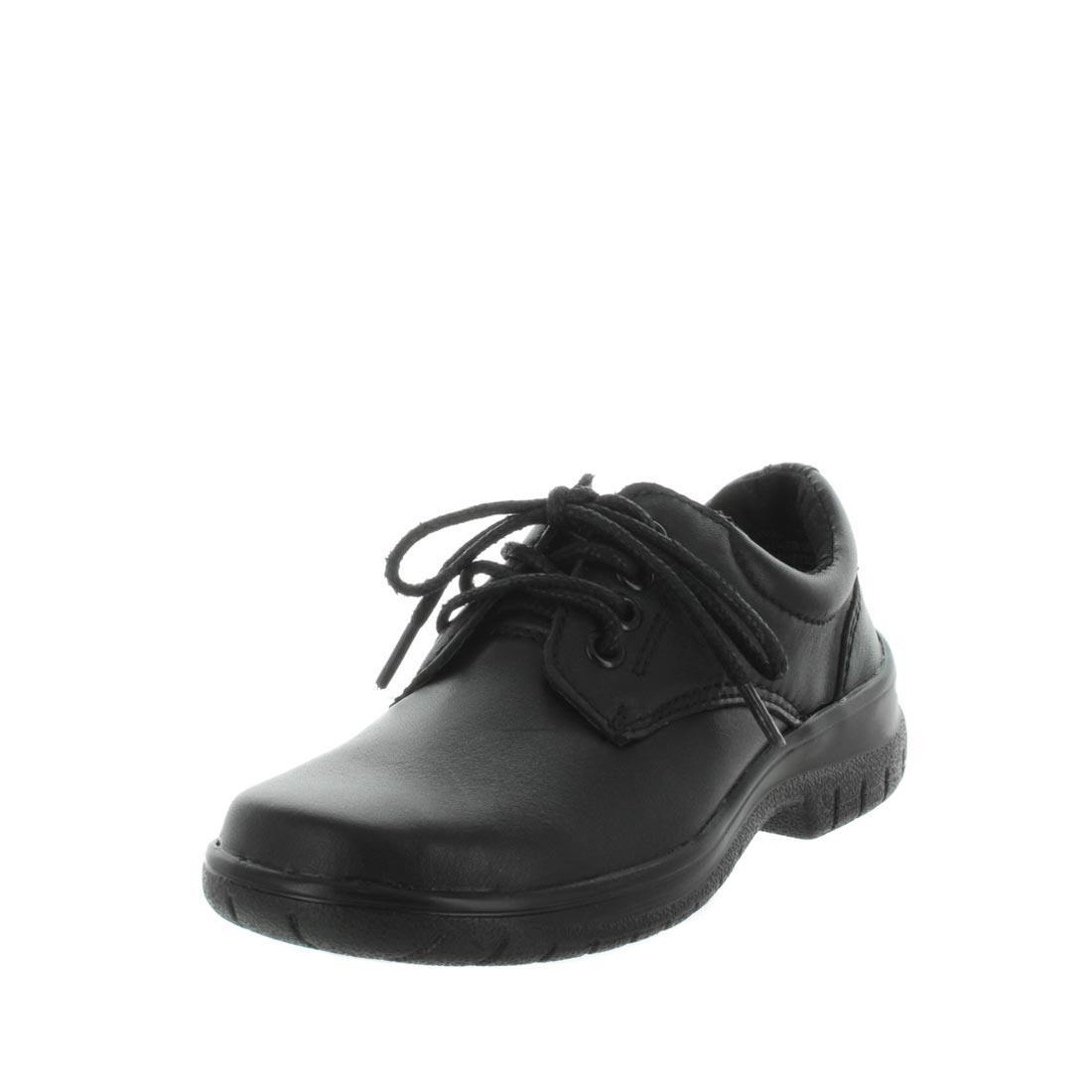 V717-WJAMEL2-BLS-2-192815-00 WILDE SCHOOL Girl's JAMEL2 School Black Smooth Shoe 2US - Image 1