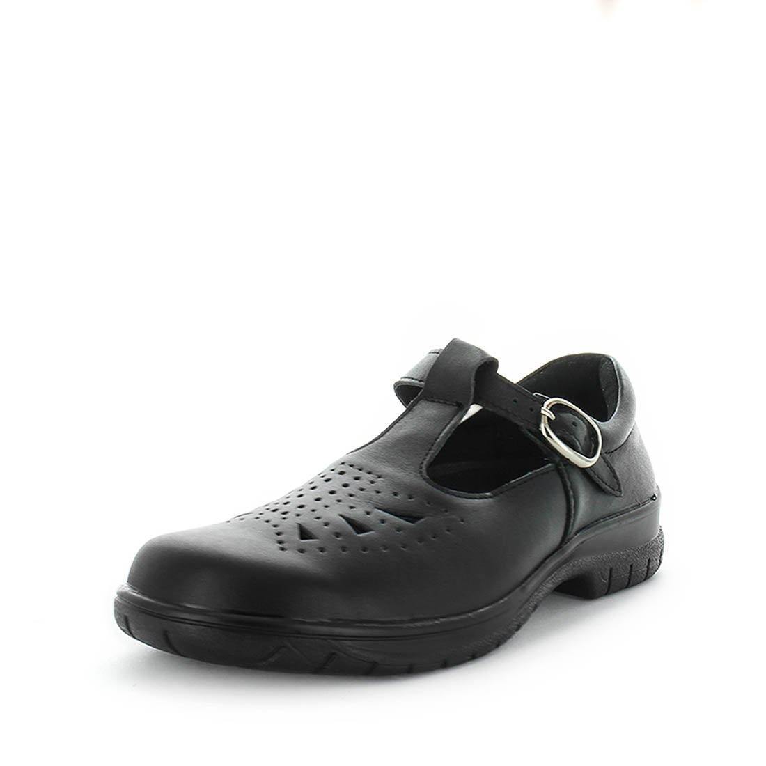 V717-WJAYNE2-BLS-1-193156-00 WILDE SCHOOL Girl's JAYNE2 School Black Smooth Shoe 1US - Image 1