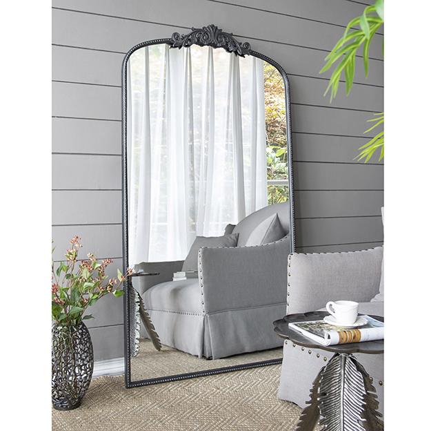 V742-82199-200361-00 ORNATE METALLIC FLOOR MIRROR - Image 1