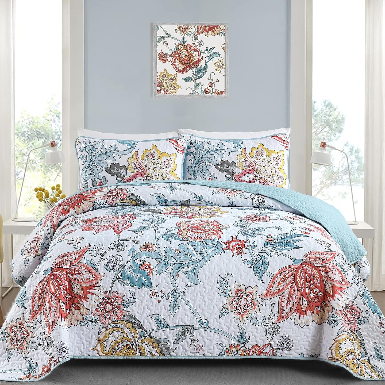 V745-MAC080612Q13U-190889-00 Jazzy Quilted bedspread and pillowcovers set: Express Your Personality - Queen size - Image 1