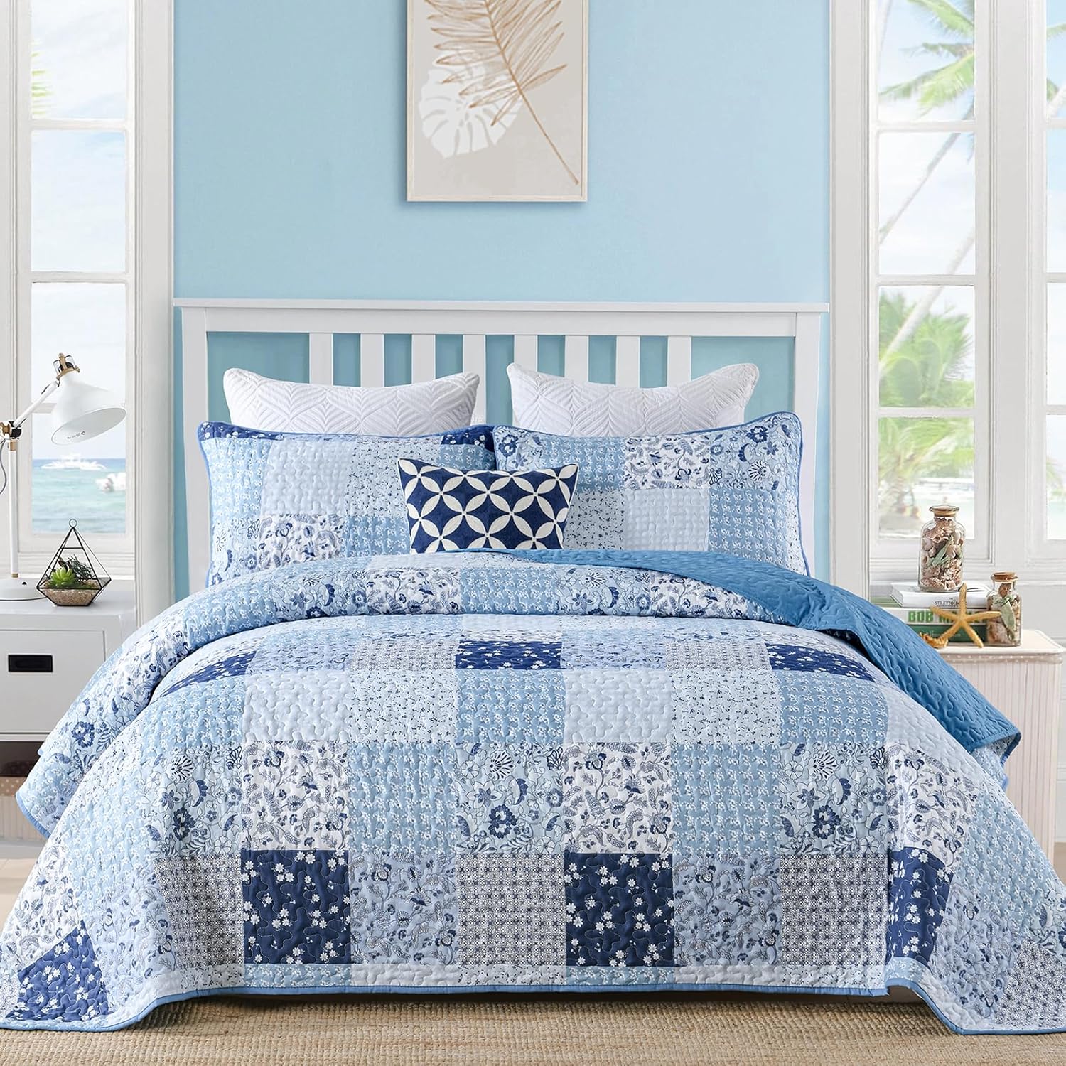 V745-MAC090522Q13U-190966-00 Charming Quilted coverlet and pillowcovers set: Timeless Appeal - Queen size - Image 1