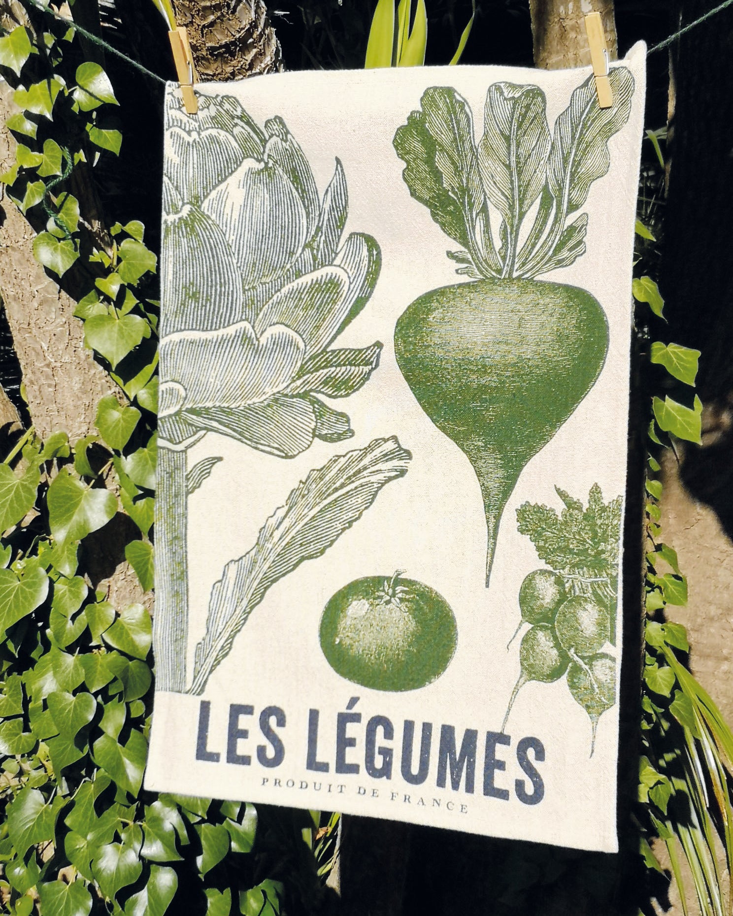 V758-CV12067-202505231053-00 casa-verde-tea-towel-vintage-linen-cott-les-legumes - Image 1