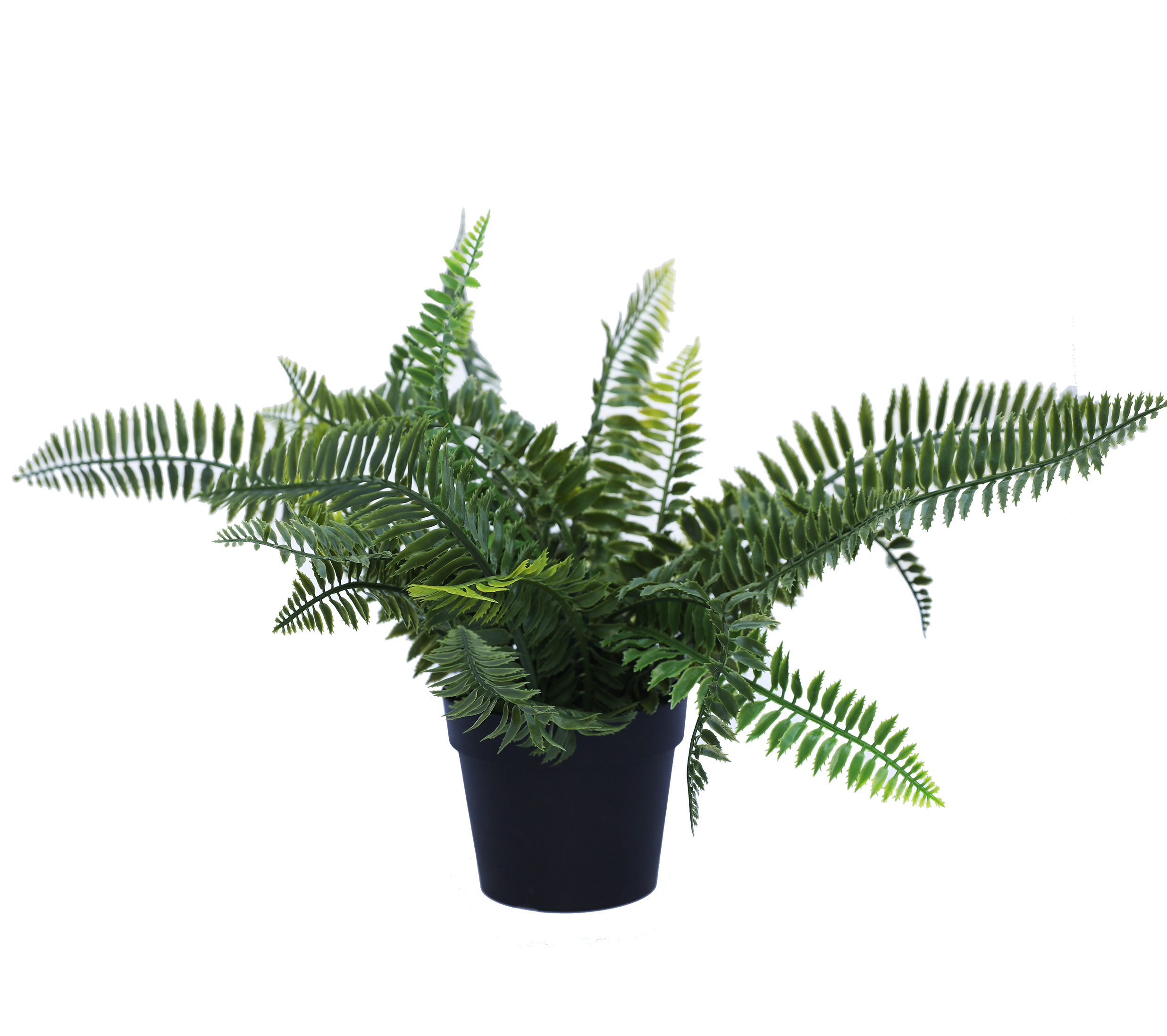 V77-1013094_Small_20Potted_20Dark_20Fern Small Potted Artificial Dark Green Fern Plant UV Resistant 20cm - Image 1