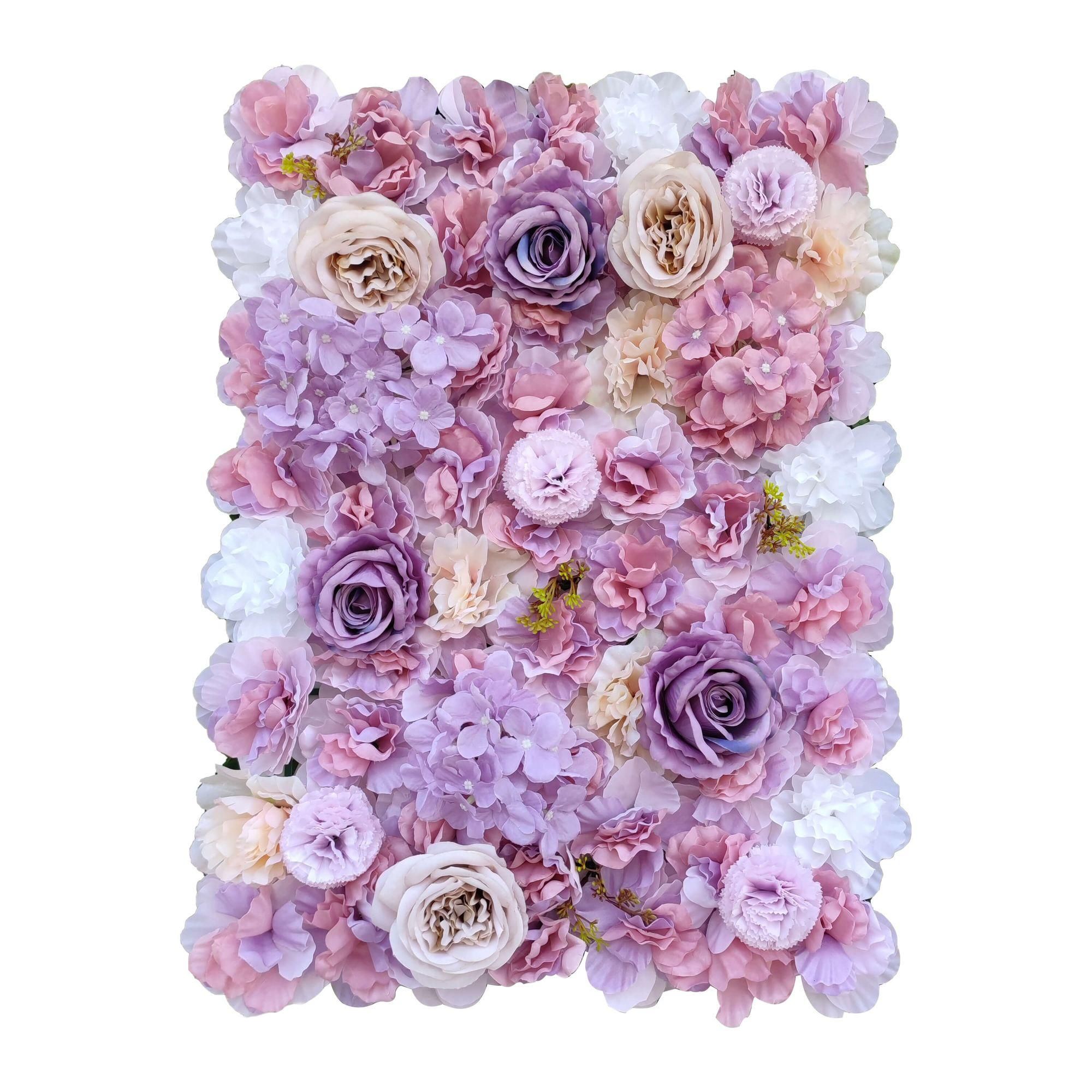 V77-1193789_1193789 Artificial Flower Wall Backdrop Panel 40cm X 60cm Mixed Pink & White Flowers - Image 1