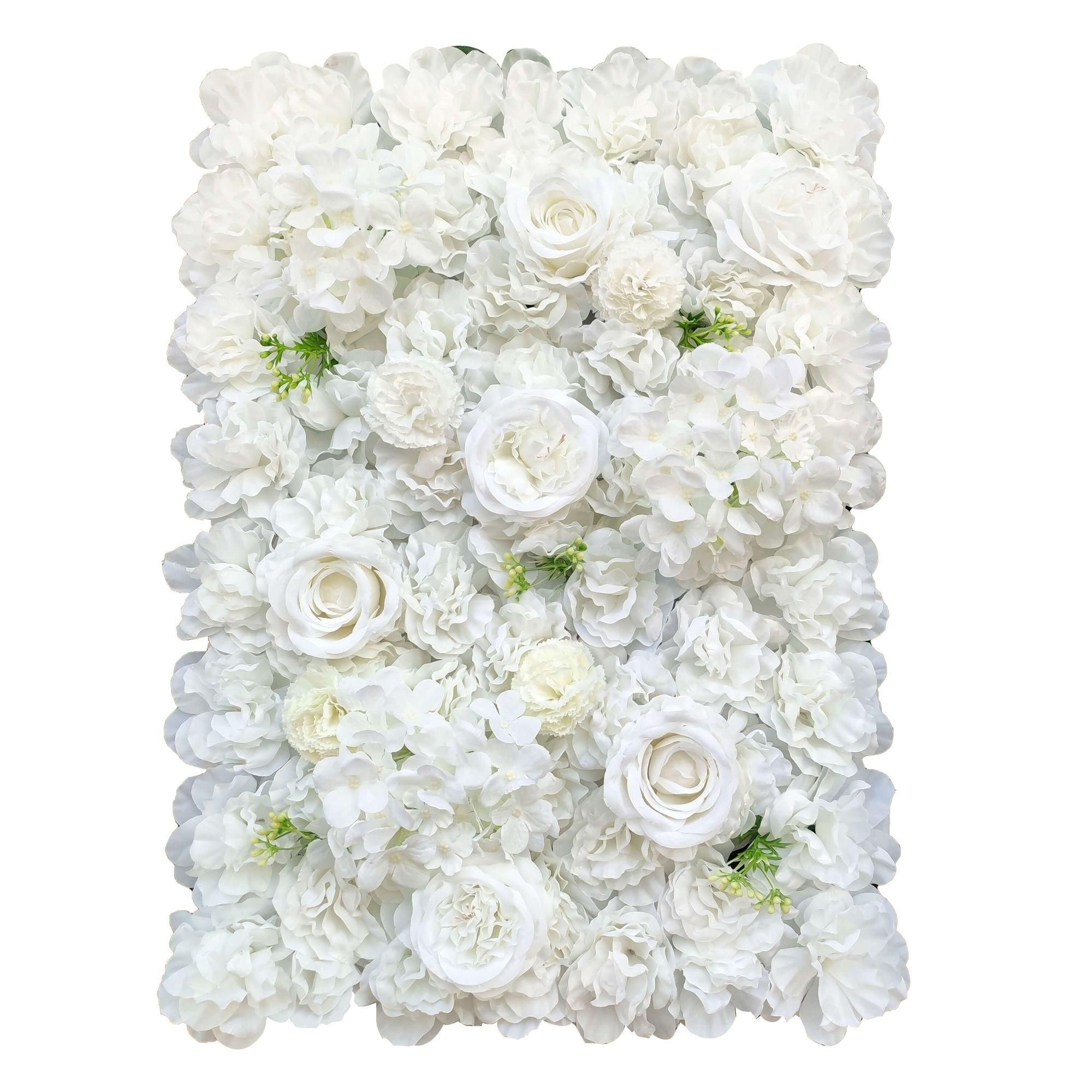 V77-1193820_1193820_5 Artificial Flower Wall Backdrop Panel 40cm X 60cm Mixed Whites - Image 1