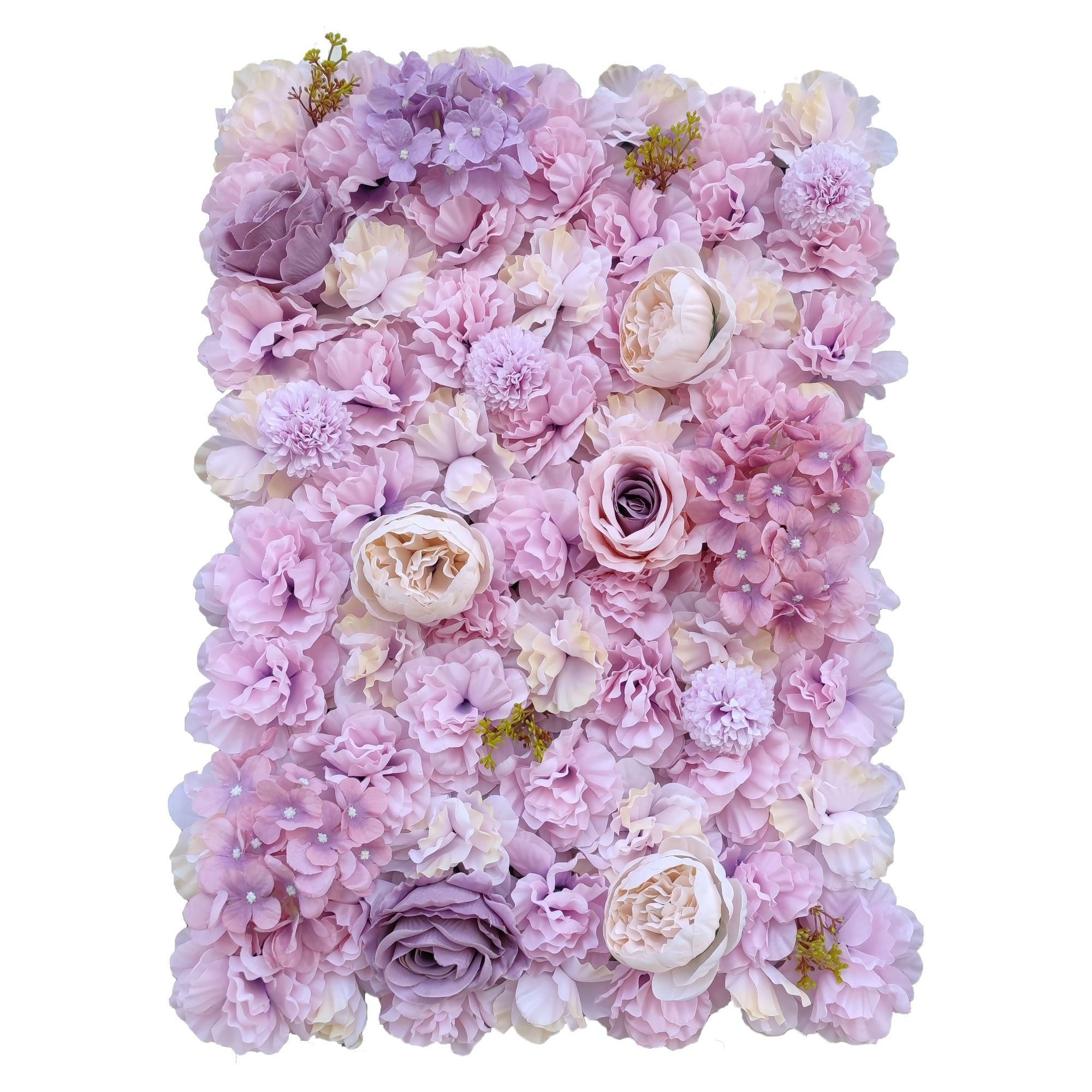 V77-1193825_1193825_6 Artificial Flower Wall Backdrop Panel 40cm X 60cm Faux Pink Flowers - Image 1