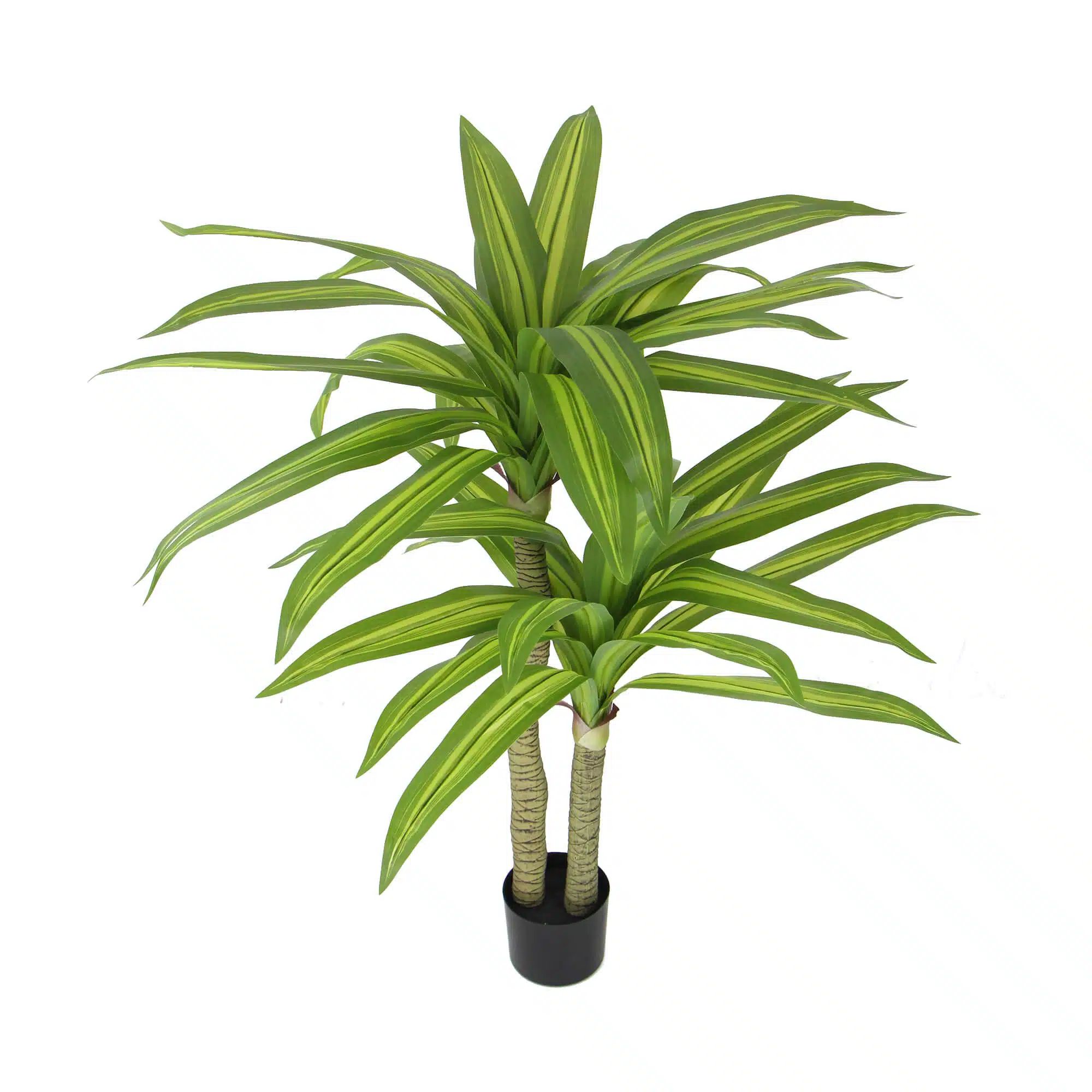 xr:d:DAEkD59r8M8:190,j:2807496034,t:23041607 Artificial Multi Head Dracaena Tree With Mixed Green Leaves (Real Touch) 130cm - Image 1