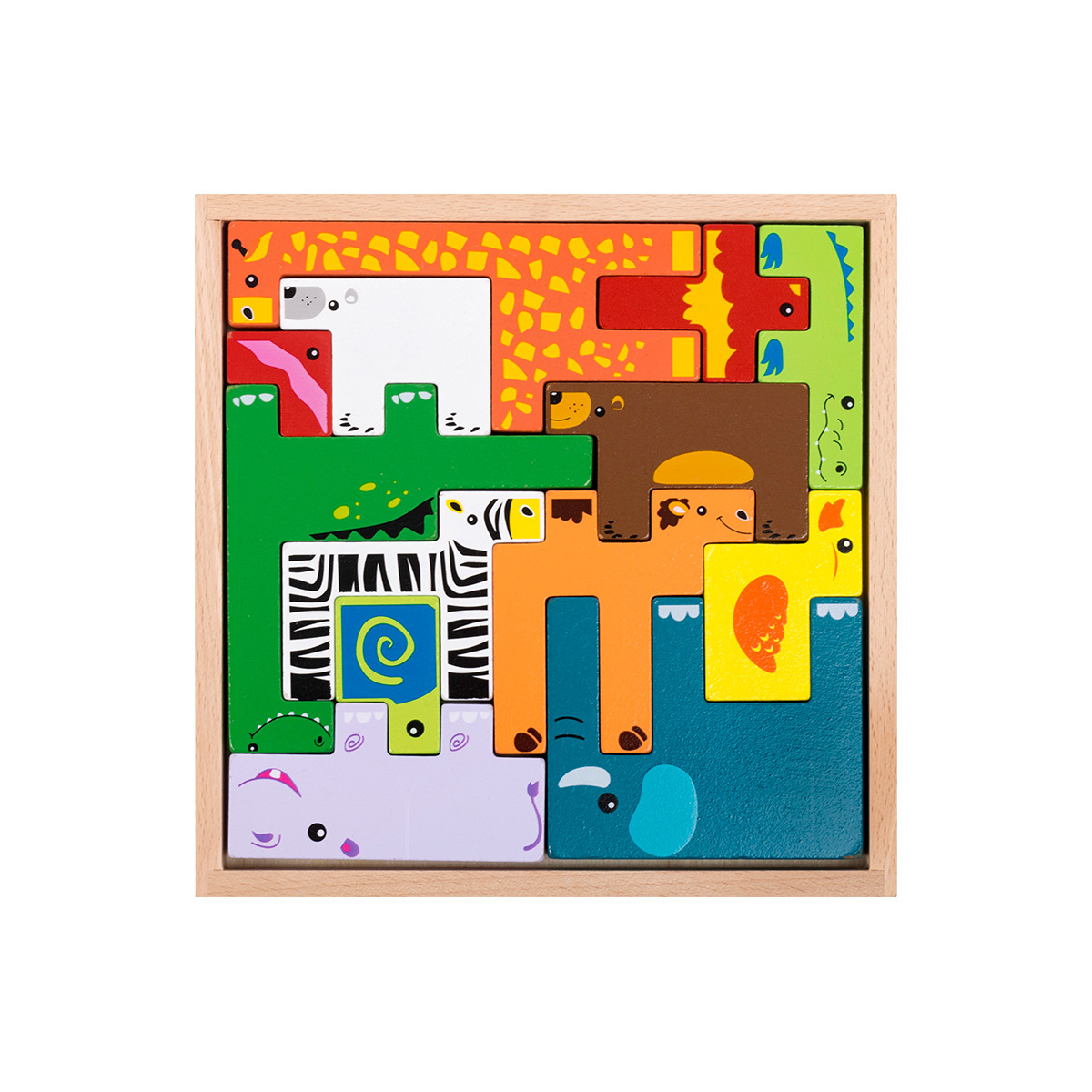 V888-ELOSUNG1001-202378-00 Children's creative wooden three -dimensional puzzle - Image 1