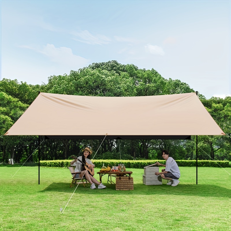 V888-ELOSUNG10040-203104-00 Outdoor camping square sky curtain, black glue sky curtain, sun and rain protection 500*300cm - Image 1