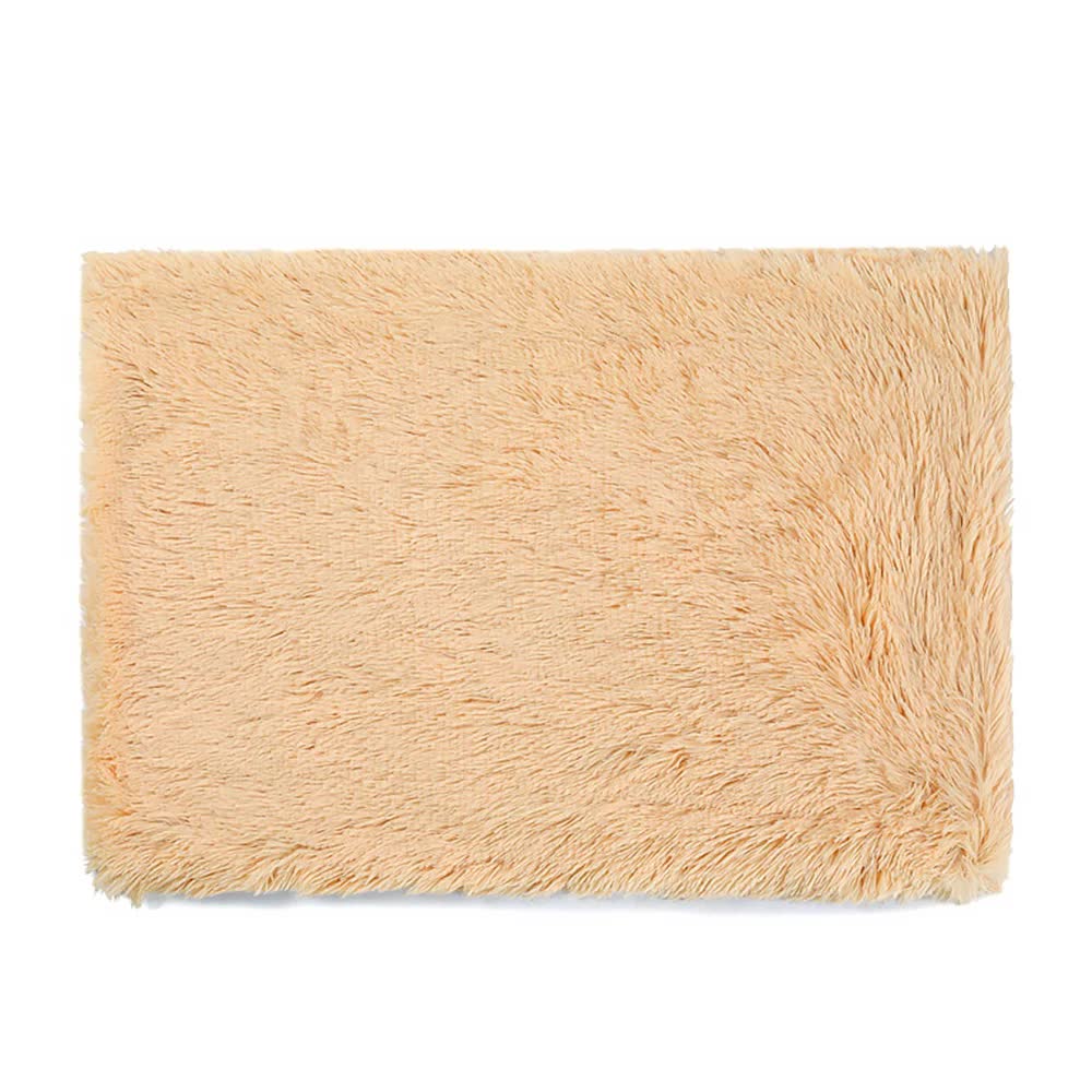 V888-ELOSUNG10417-204277-00 Fluffy Pet Blankets-Soft Faux Fur, Anti-Anxiety Cozy Throws for Cats and Dogs, M 80*55cm apricot colour - Image 1
