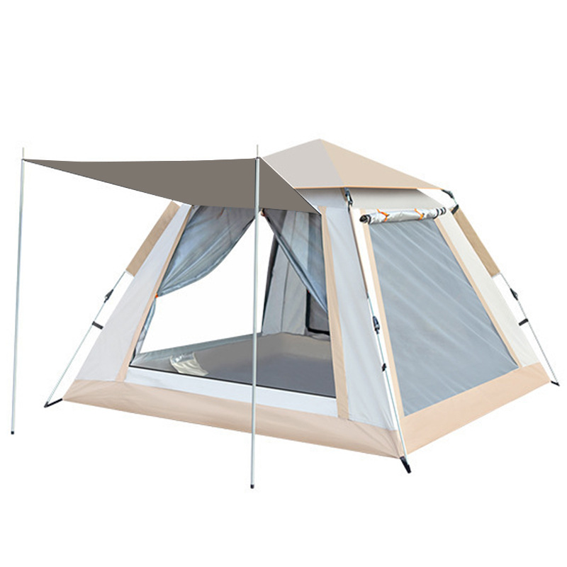 V888-ELOSUNG1080-202407-00 Camping Tent with Awning | Waterproof Family Tent with Carry Bag and Accessories 240*240*155cm Cloudy Gray - Image 1