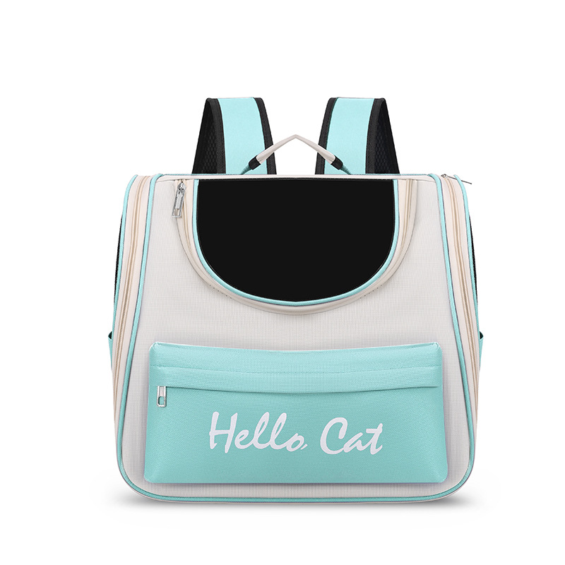 V888-ELOSUNG10810-205645-00 Green Transparent Pet Carrier Backpack for Cats and Small Dogs - Image 1