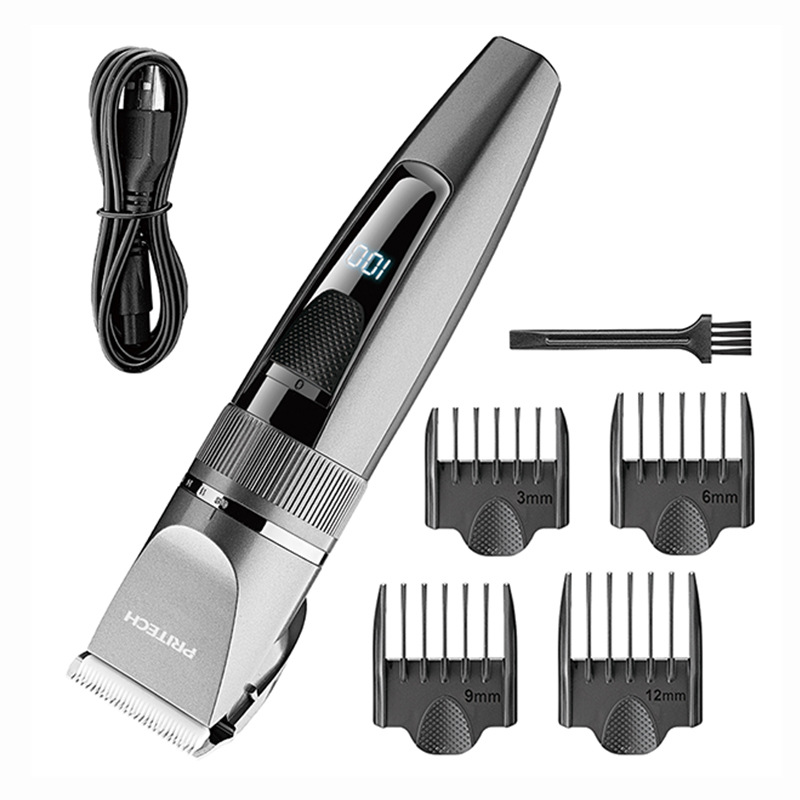 V888-ELOSUNG10847-206273-00 Professional Hair Trimmer with LED Display - Adjustable Cordless Grooming Kit (PR-3047) - Image 1