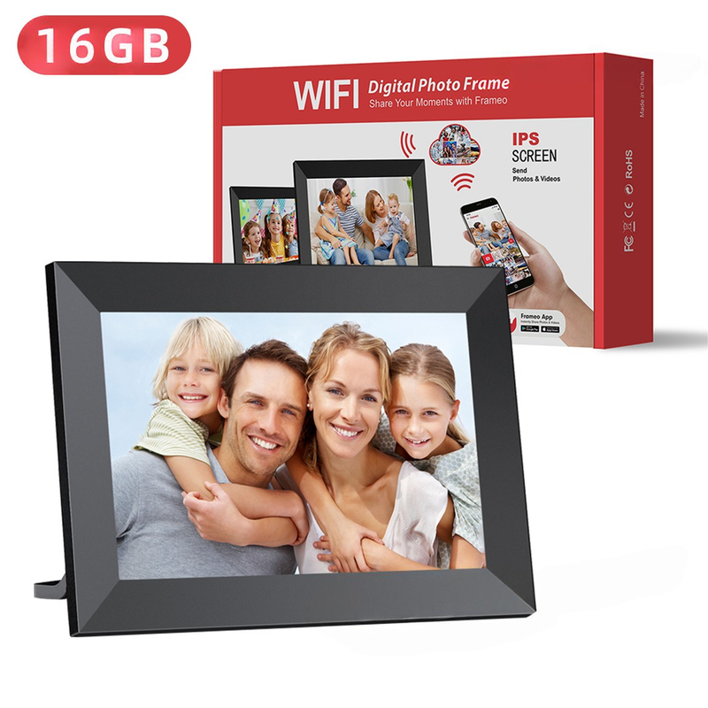 V888-ELOSUNG11405-209592-00 Black 16GB Storage 10-Inch WiFi Digital Photo Frame | HD Display + Remote Photo/Video Sharing via App | - Image 1