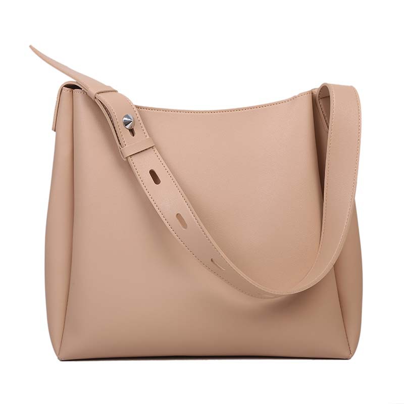 V888-ELOSUNG11744-209865-00 Khaki 2-Piece Women's Bucket Bag Set - Vintage Large Capacity Shoulder Tote & Crossbody Bag (Commuter Style) - Image 1