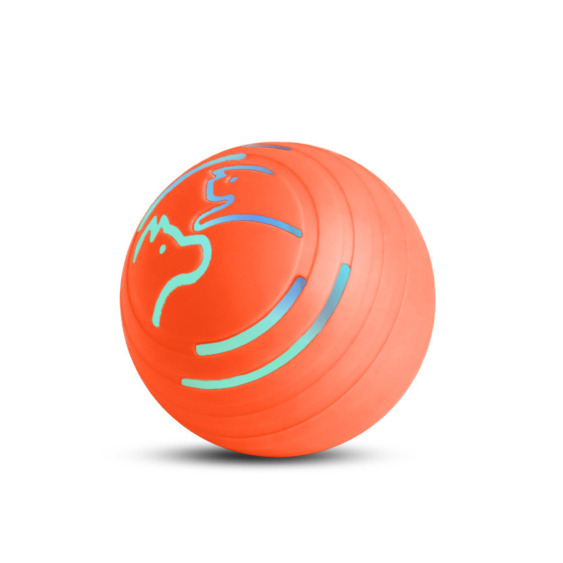 V888-ELOSUNG11772-209967-00 2PCS Orange Rechargeable Automatic Jumping Pet Toy Ball - Interactive Smart Play Ball for Dogs & Cats - Image 1