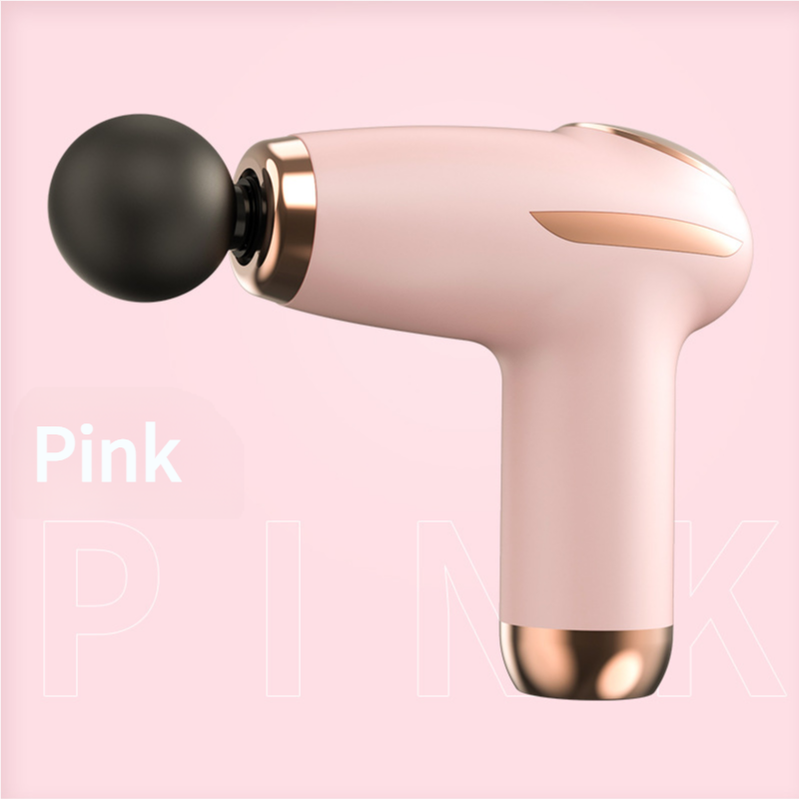 V888-ELOSUNG11837-210257-00 Pink Mini Portable Fascia Gun - 6-Speed Adjustable Muscle Massage Gun, Type-C Charging, 5W Power - Image 1