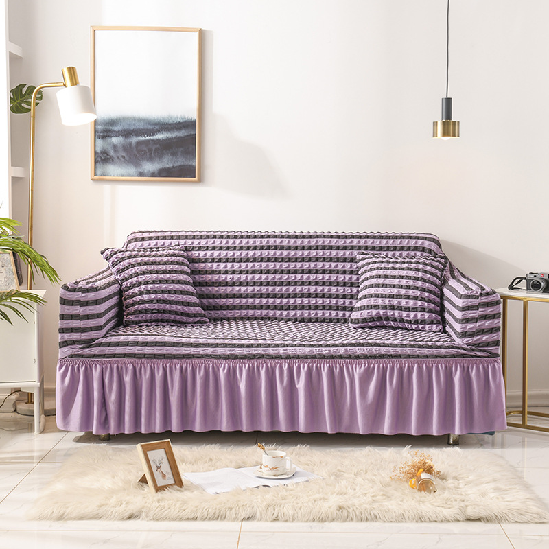 V888-ELOSUNG1184-202567-00 Elastic sofa cover-purple (190-230cm) - Image 1