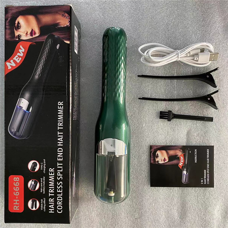 V888-ELOSUNG11916-210687-00 Green Mini - Automatic, Hair Repair Split End Remover Trimmer For Dry, Splitting, Damaged And Brittle Split Ends, Men And Women Hair Styling Beauty Tool - Image 1