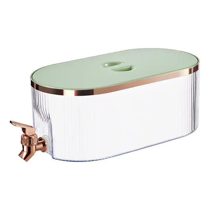 V888-ELOSUNG11991-210999-00 Light Green Refrigerator Cold Water Dispenser - 5.3L Fruit Tea Jug with Tap for Home Beverages - Image 1