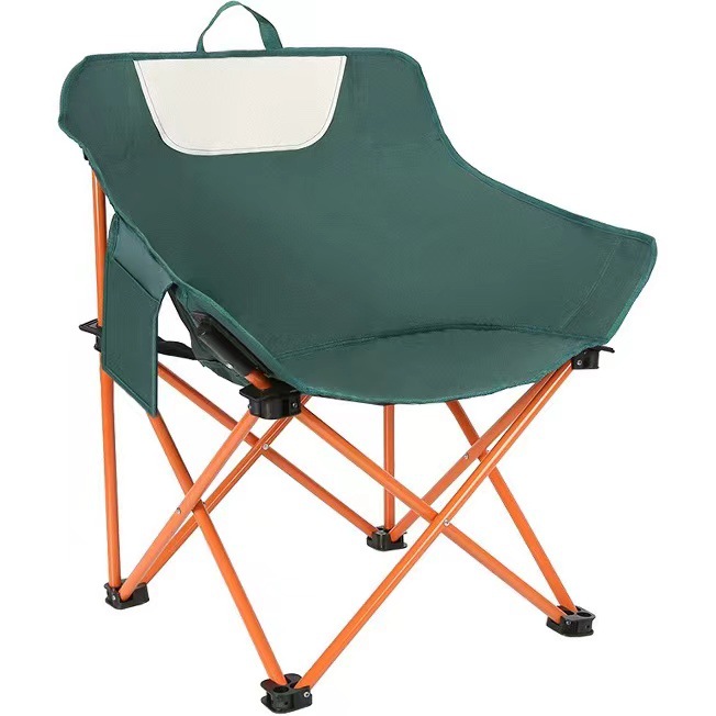 V888-ELOSUNG12057-210218-00 Green Outdoor Folding Camping Chair - Portable Lounge Chair, Lightweight Beach Chair, Fishing Stool, and Picnic Seat, Perfect for Outdoor Adventures - Image 1