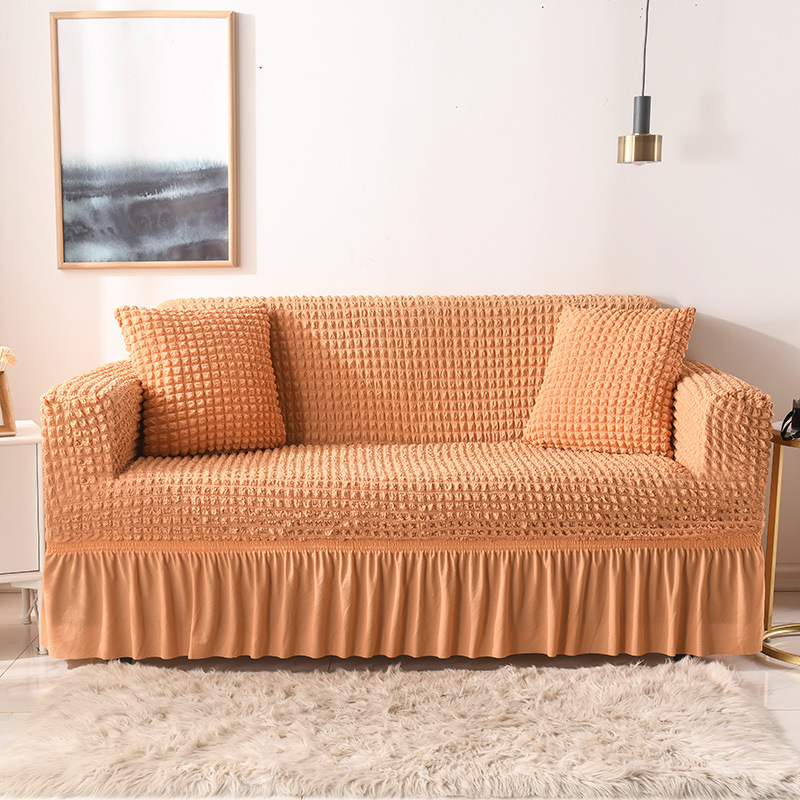 V888-ELOSUNG1207-202545-00 Elastic sofa cover orange (90-140cm) - Image 1