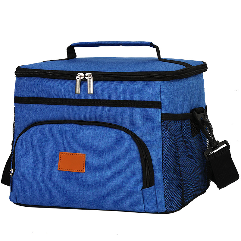 V888-ELOSUNG12195-210713-00 Blue Large Capacity Picnic Bag - Waterproof PEVA Insulated Cooler Bag, Outdoor, Car Use, and Shoulder Crossbody Thermo Bag - Image 1