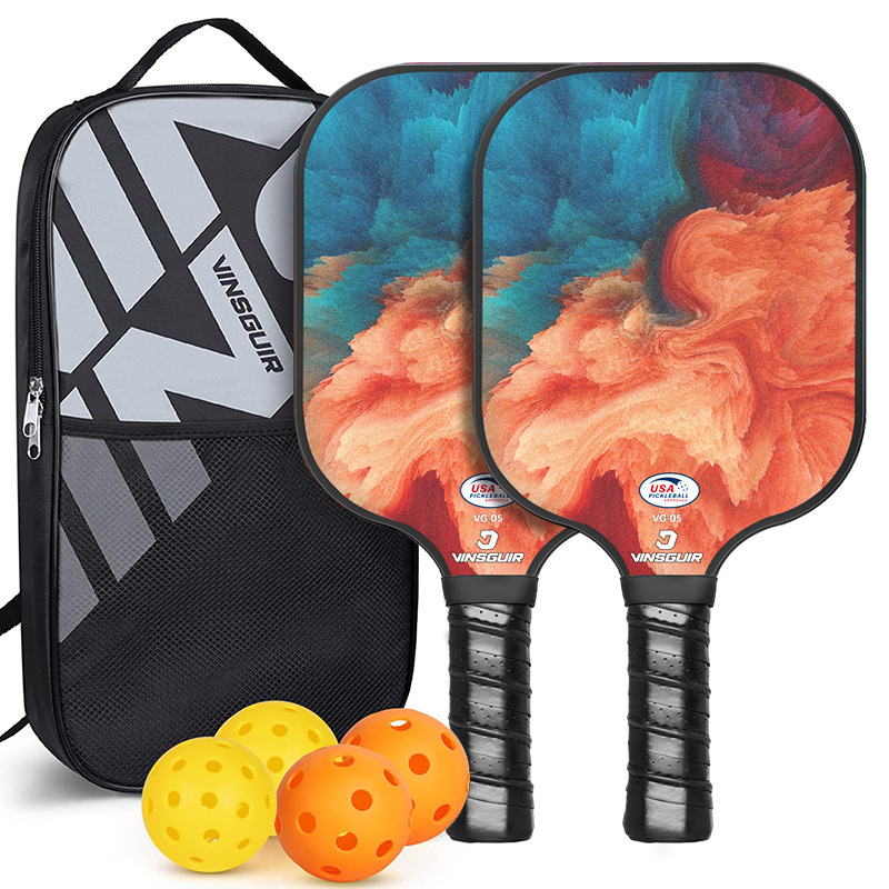 V888-ELOSUNG12365-211870-00 Vintage Fiberglass Pickleball Paddle Set - Vibrant Design for Enhanced Gameplay - Image 1