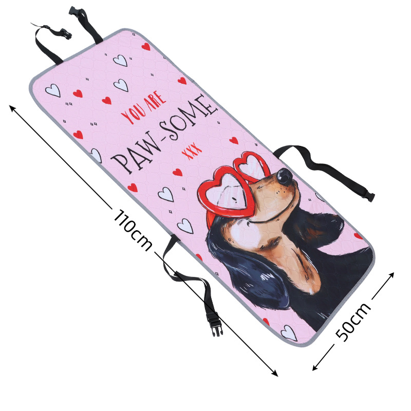 V888-ELOSUNG12721-212818-00 Eyes Puppy Dog Car Seat Cover - Waterproof & Scratch-Resistant Pet Seat Protector - Image 1