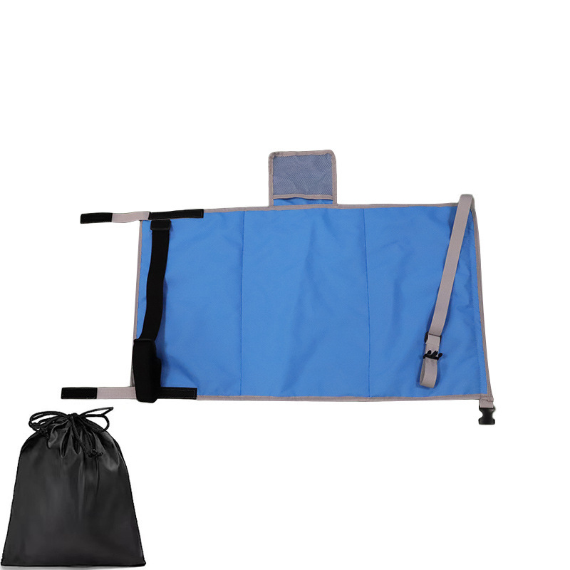 V888-ELOSUNG12868-214574-00 Blue Portable Baby Changing Mat with Safety Straps - Image 1