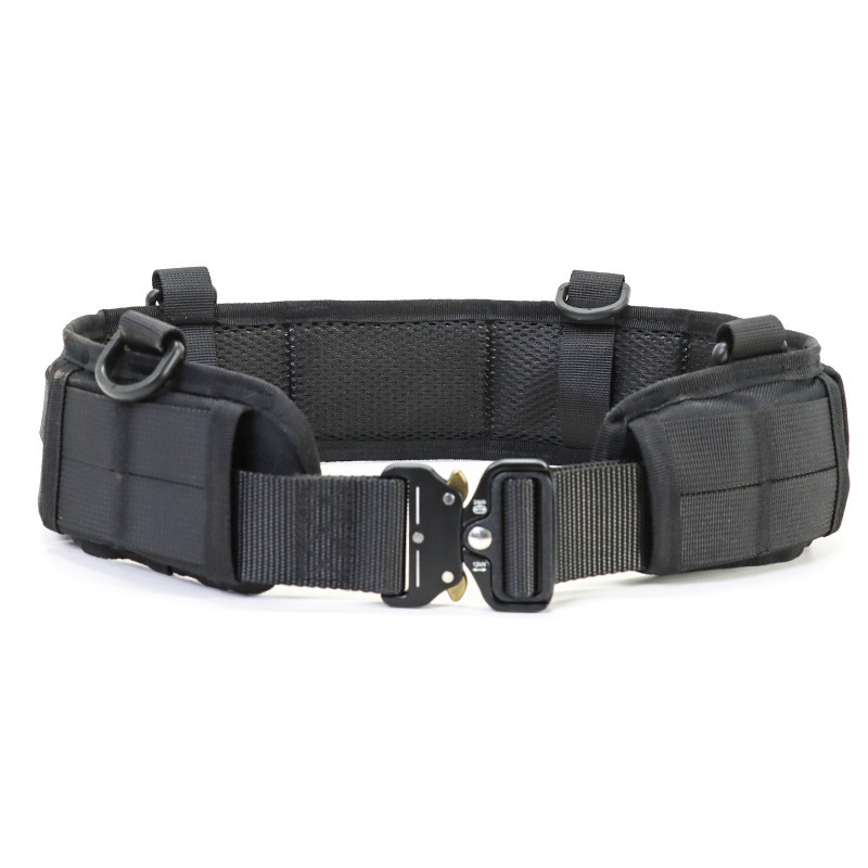 V888-ELOSUNG12870-213812-00 Black Tactical Utility Belt with Adjustable Straps and Metal Buckle - Image 1